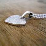 silver heart necklace heart..