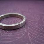 Mens Ring Hammered Silver ..