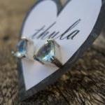 blue topaz studs earrings