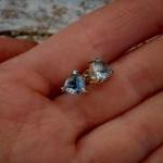 blue topaz studs earrings