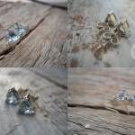 blue topaz studs earrings