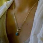 round turquoise pendant
