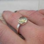 Prehnite ring rose cut preh..