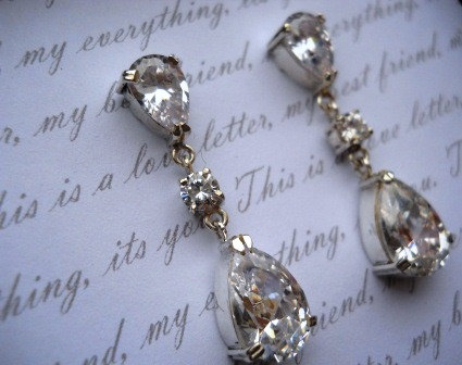 drop earrings tear drop earrings bridal earrings tear earrings wedding jewelry bridal