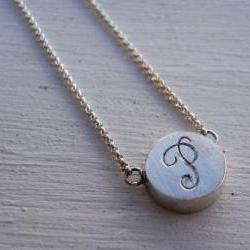 personalized engraved monogram necklace initial necklace sterling silver