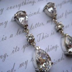 drop earrings tear drop earrings bridal earrings tear earrings wedding jewelry bridal