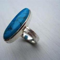 turquoise ring oval turquoise silver ring