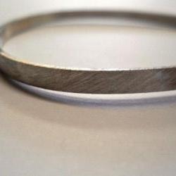 bangle abstract matte sterling silver bangle silver bangle contemporary bangle contemporary jewelry