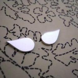 silver studs -free shipping- 6x 4.3mm