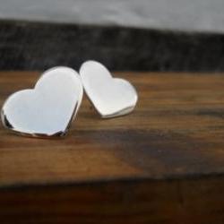 Big heart studs heart earrings big earrings love